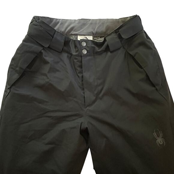 Spyder Snow Pants Men's M Black Insulated Nylon Ski Trousers Water Resistant - Picture 8 of 13
